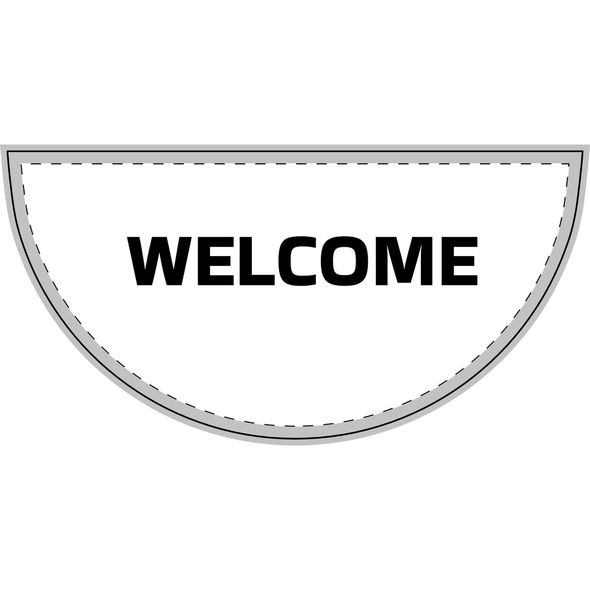 Welcome Half-Moon Rubber Door Mat