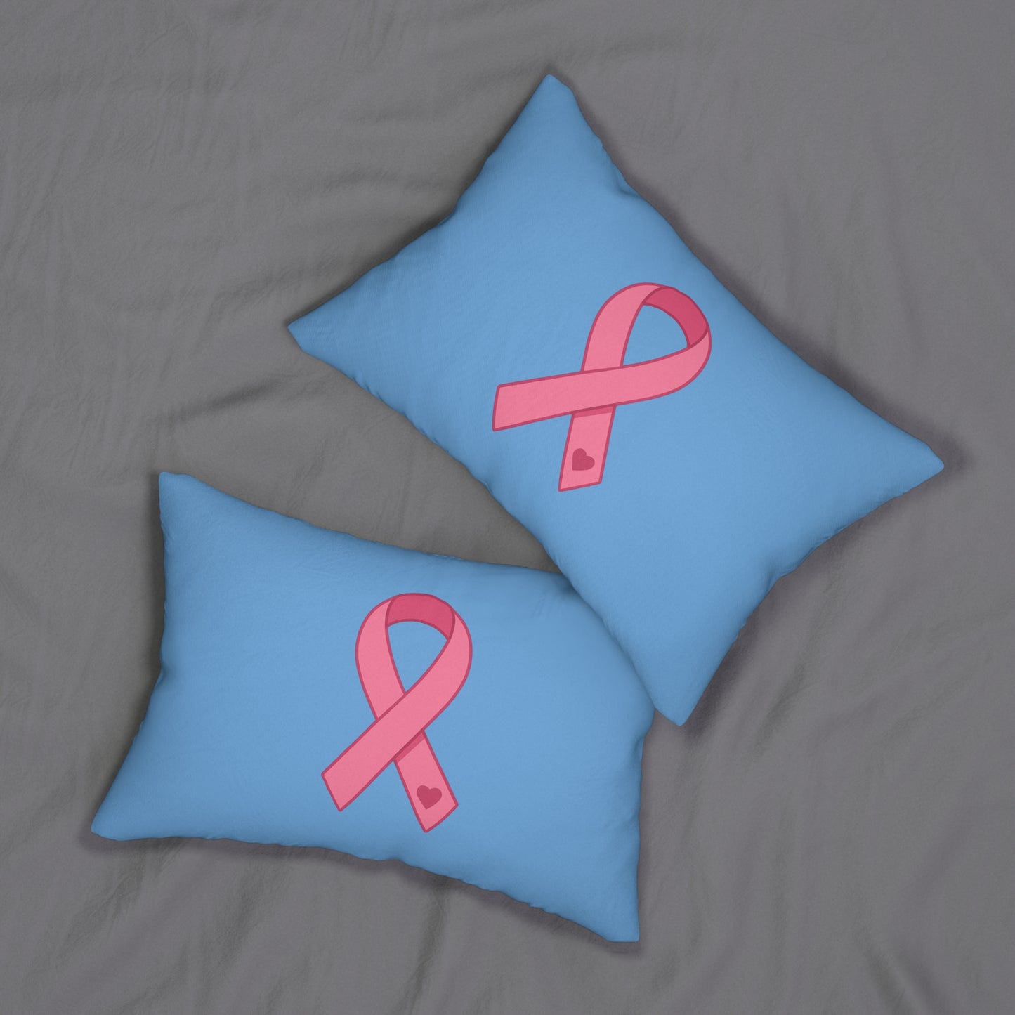 Pink Ribbon Lumbar Pillow