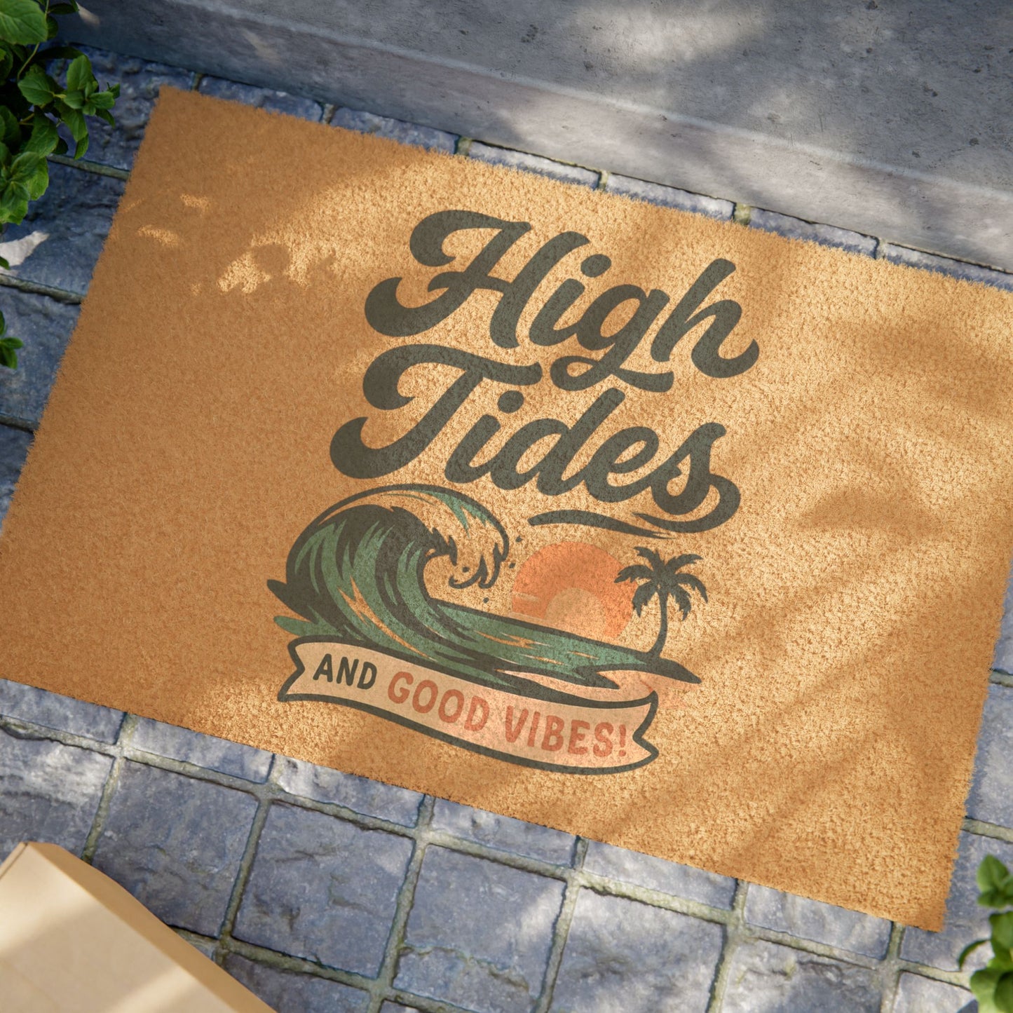 High Tides and Good Vibes Doormat