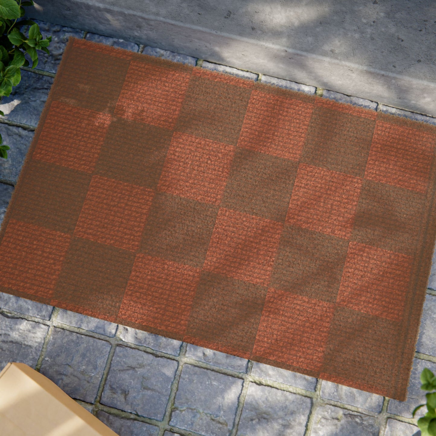 Red Checkerboard Doormat