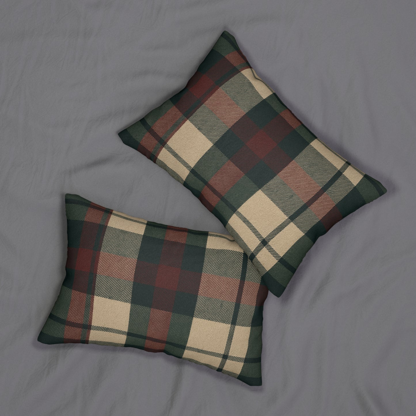 Cozy Plaid Lumbar Pillow