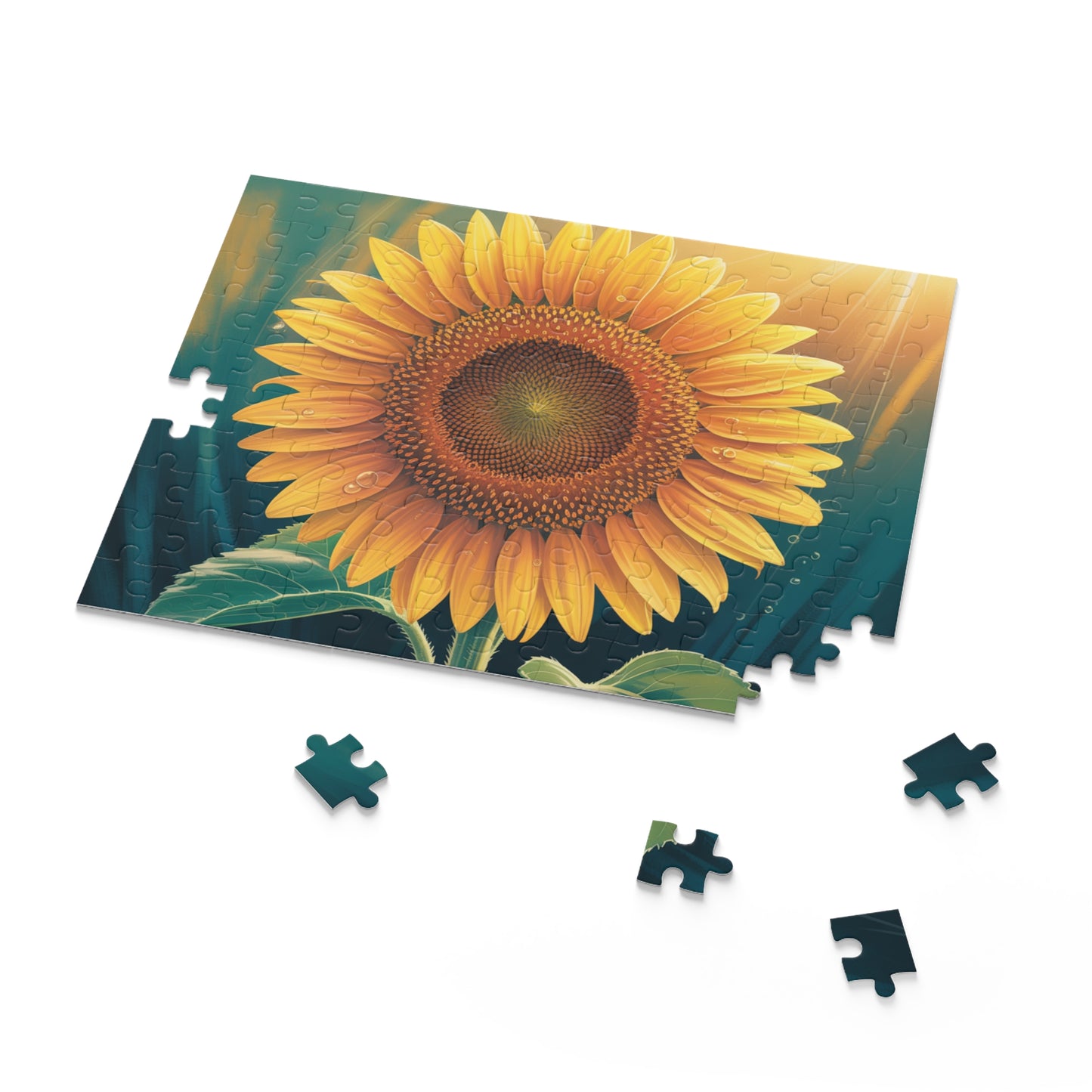 Sunflower Puzzle (120/252/500-Piece) — Bright Floral Jigsaw for Adults & Kids