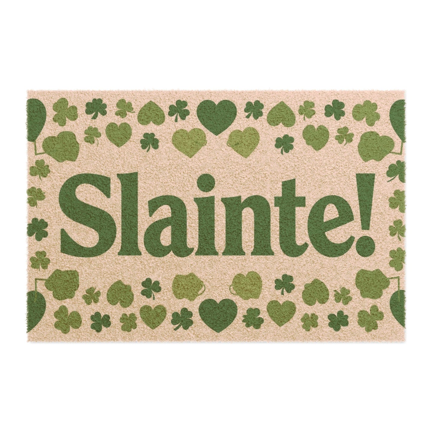 Sláinte! Shamrock Doormat — St. Patrick’s Day Welcome Mat