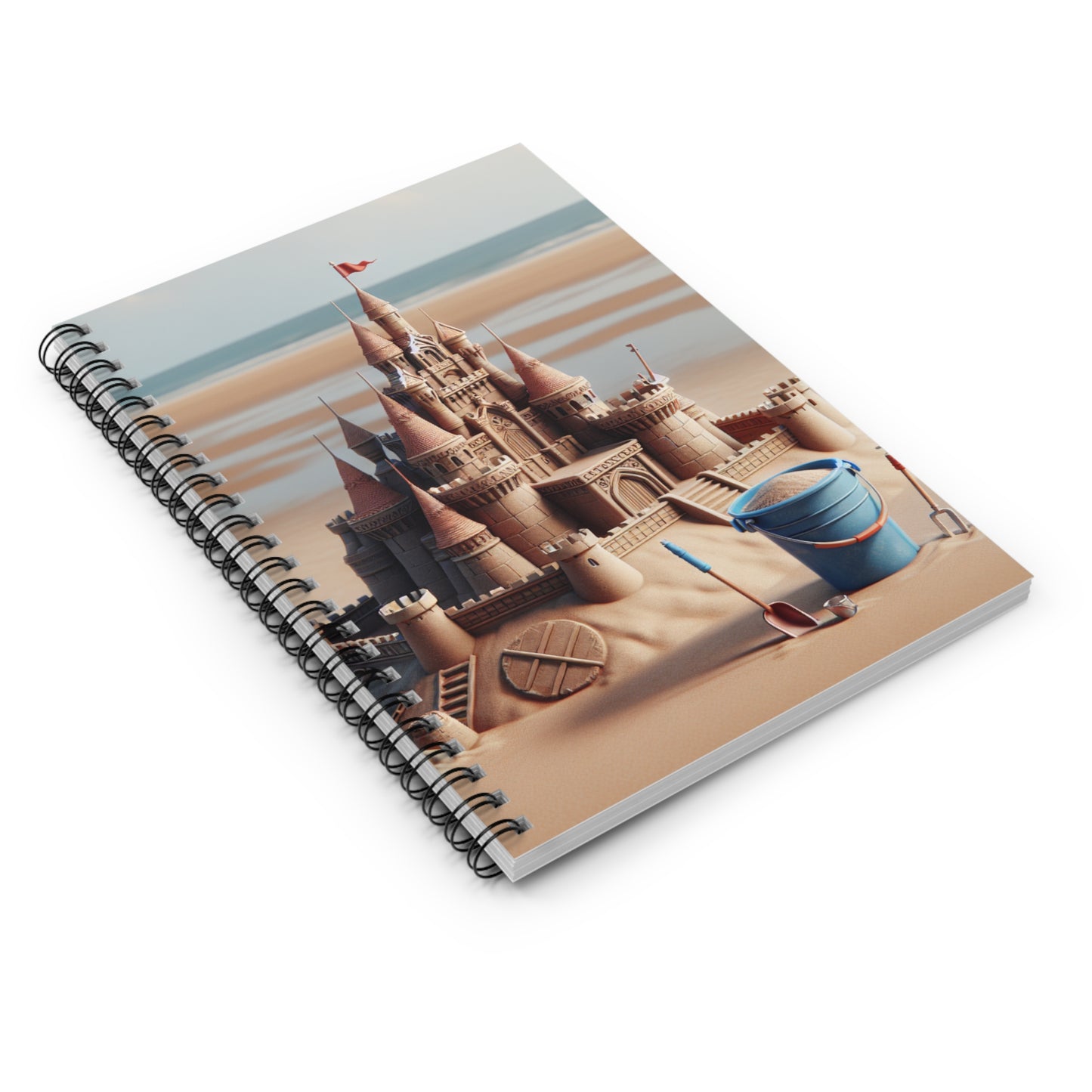 Sand Castle Beach Spiral Notebook