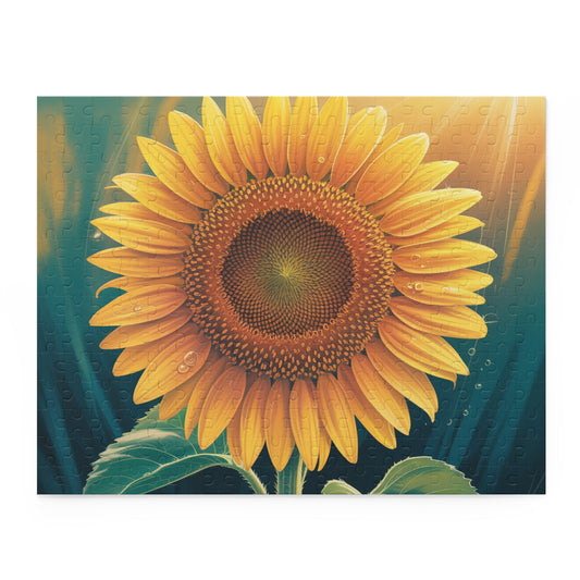 Sunflower Puzzle (120/252/500-Piece) — Bright Floral Jigsaw for Adults & Kids
