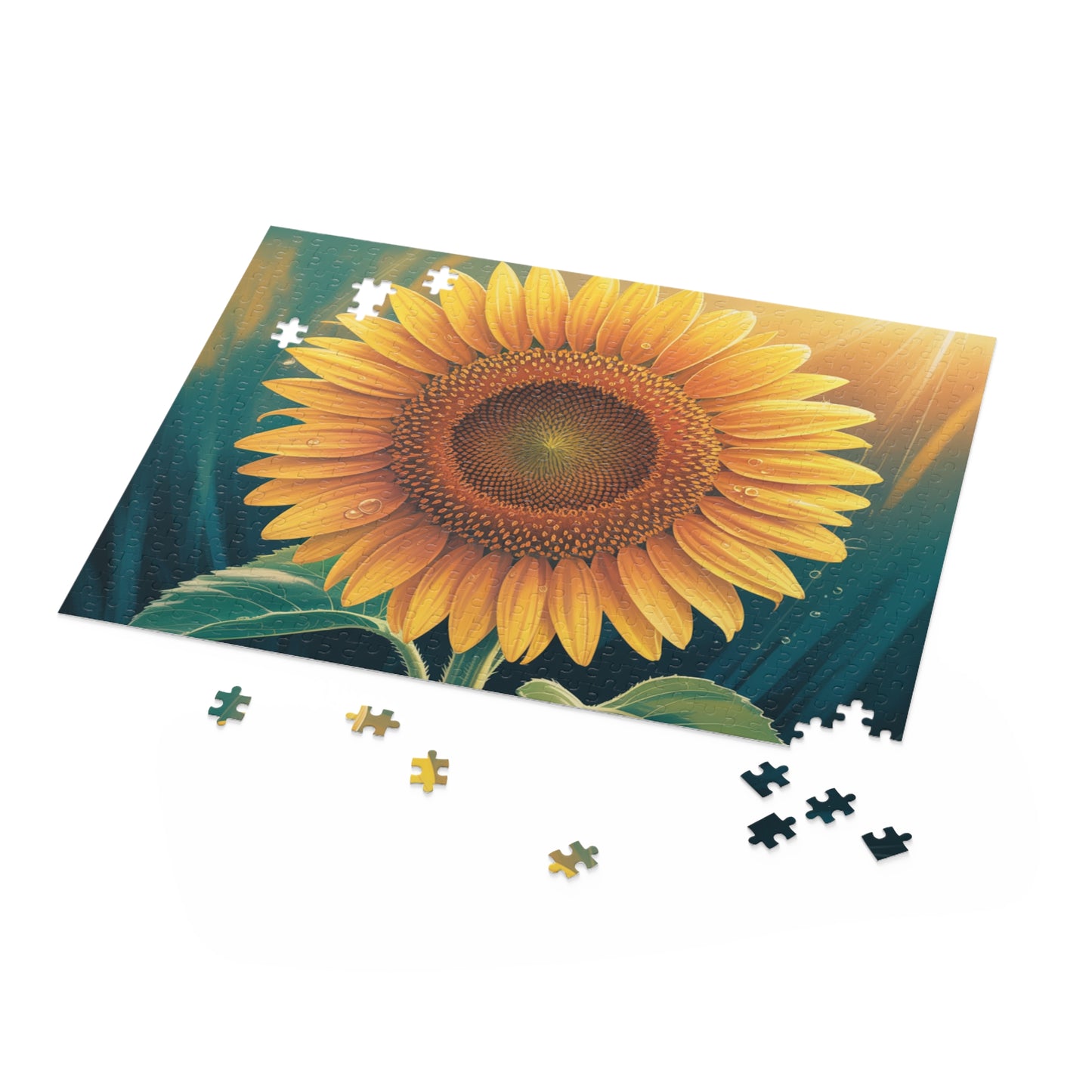 Sunflower Puzzle (120/252/500-Piece) — Bright Floral Jigsaw for Adults & Kids