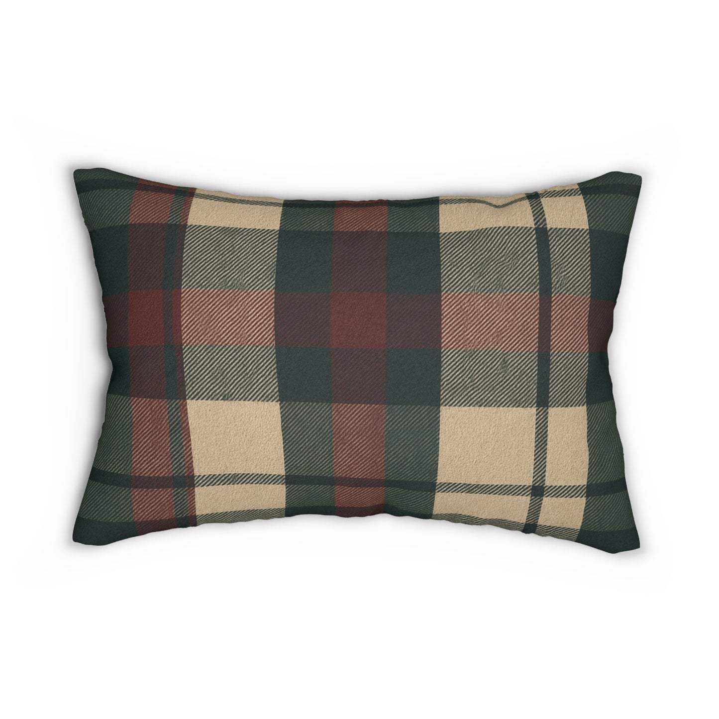 Cozy Plaid Lumbar Pillow