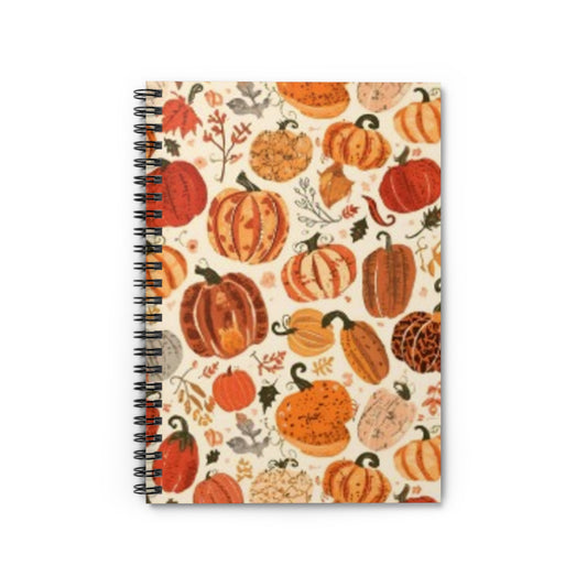 Autumn Pumpkin Spiral Notebook