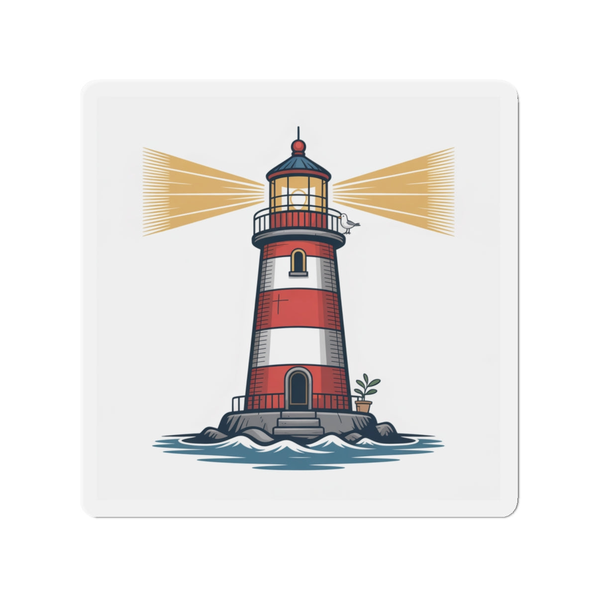 Lighthouse Die-Cut Magnet – Nautical Coastal Refrigerator Magnet