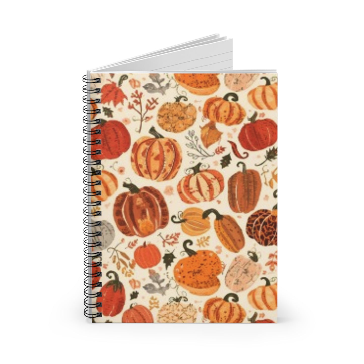 Autumn Pumpkin Spiral Notebook
