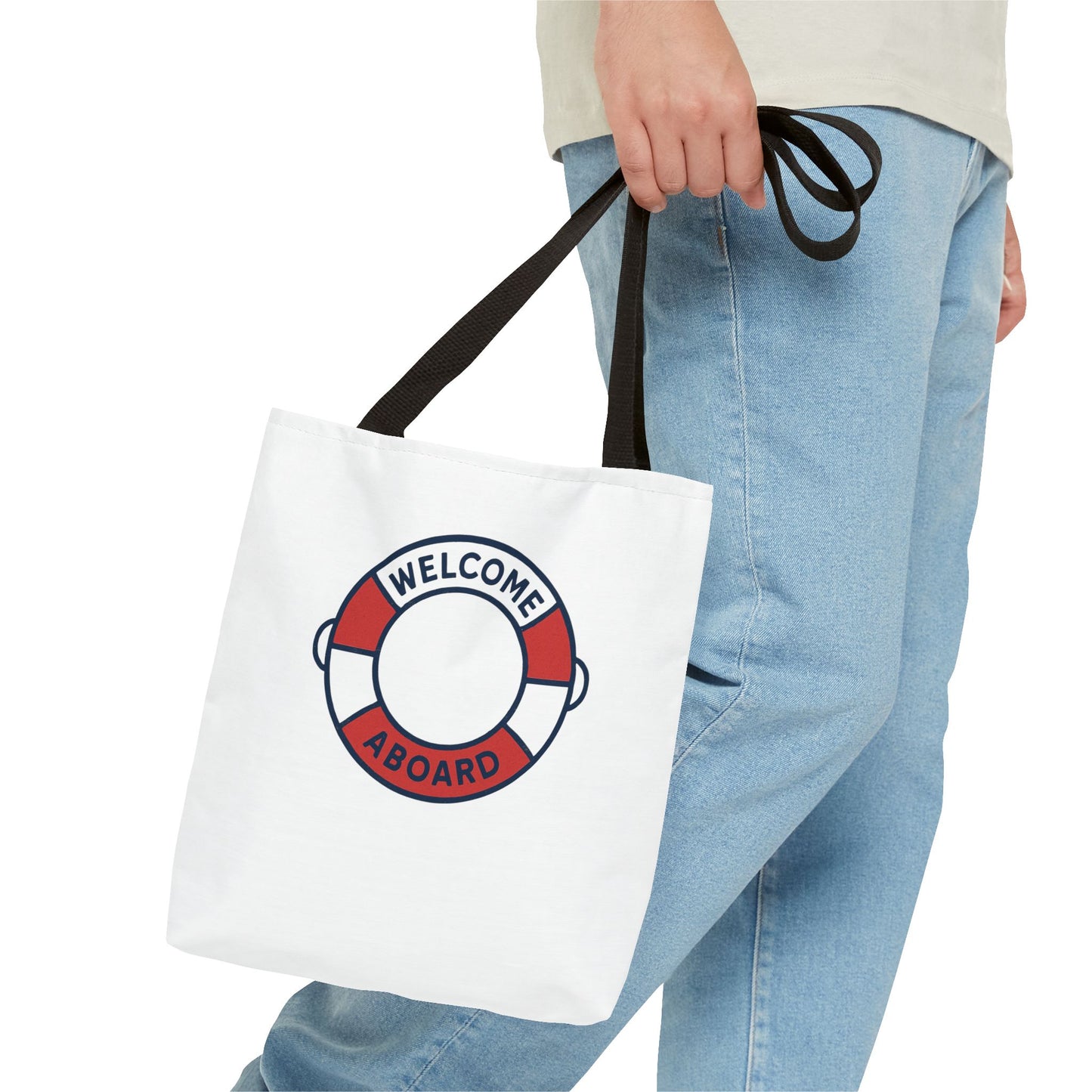Nautical Welcome Aboard Tote Bag