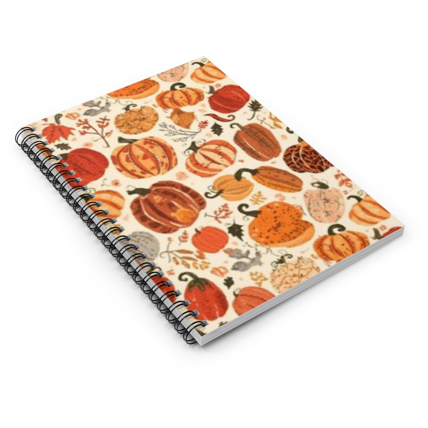 Autumn Pumpkin Spiral Notebook