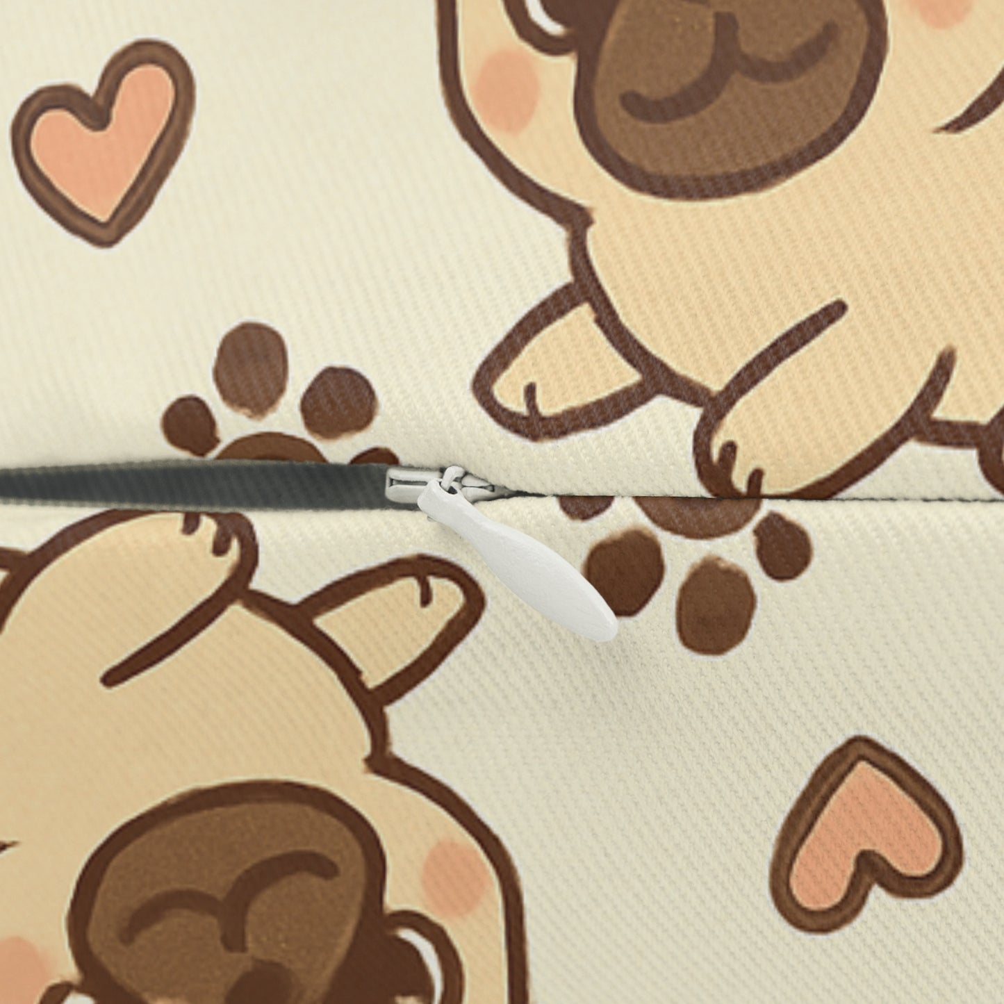 Pug Puppies Lumbar Pillow