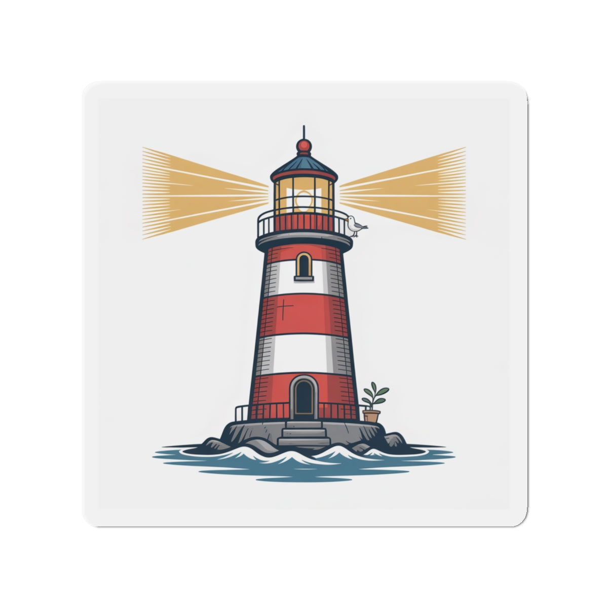 Lighthouse Die-Cut Magnet – Nautical Coastal Refrigerator Magnet