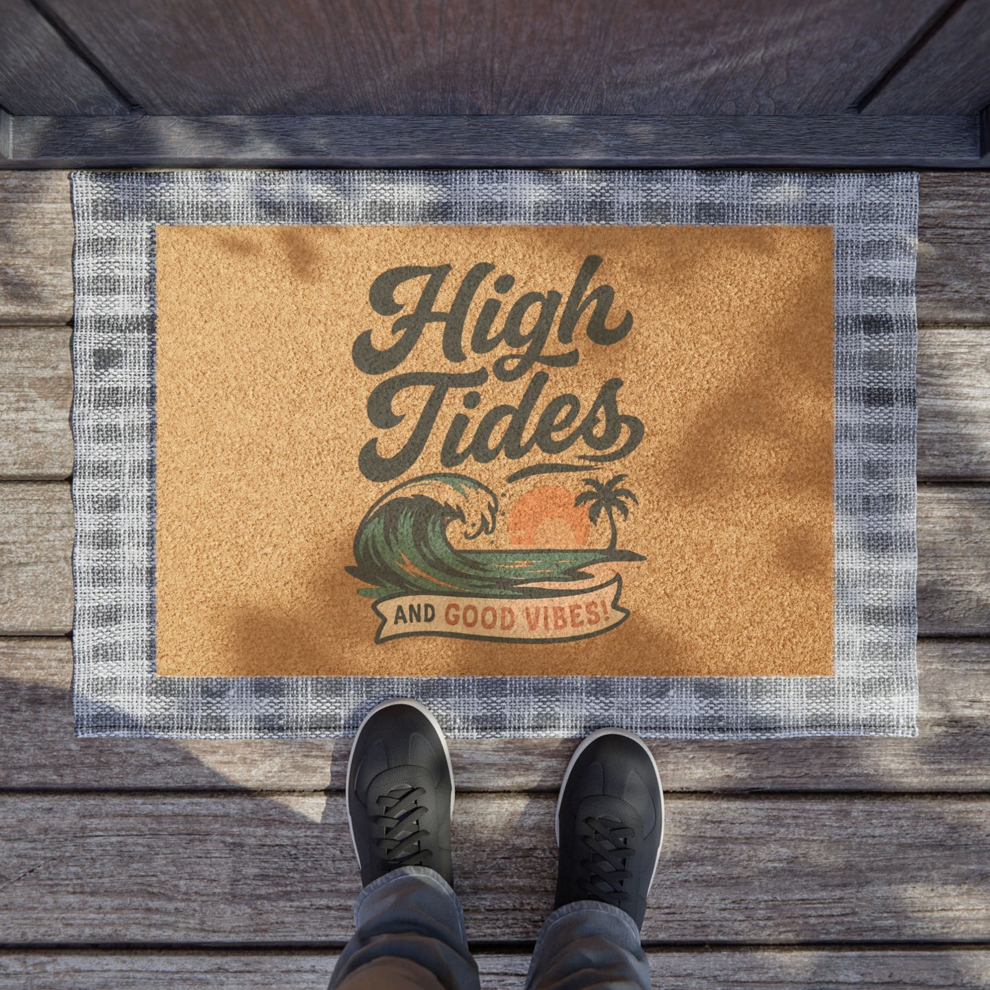 High Tides and Good Vibes Doormat