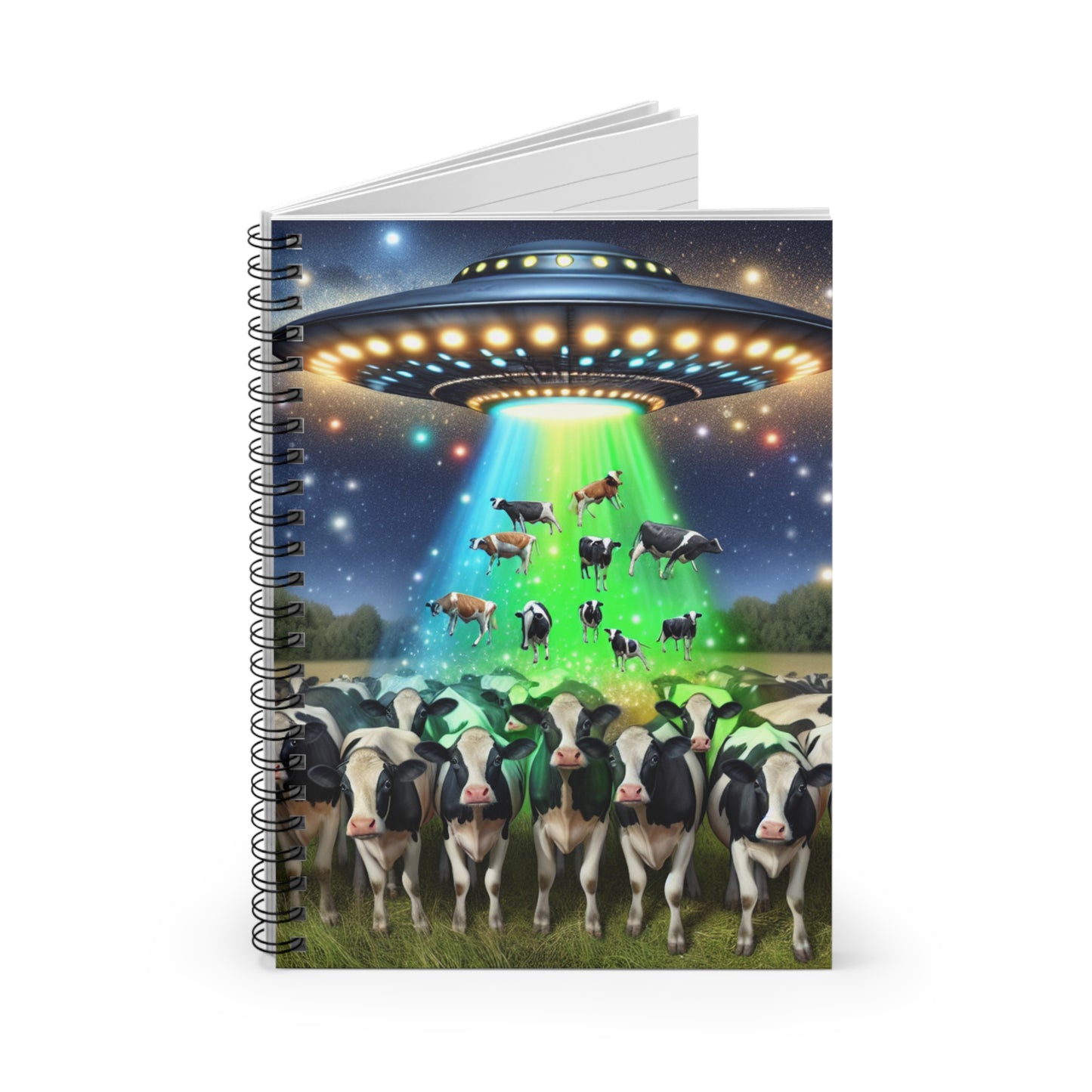 UFO Cow Spiral Notebook