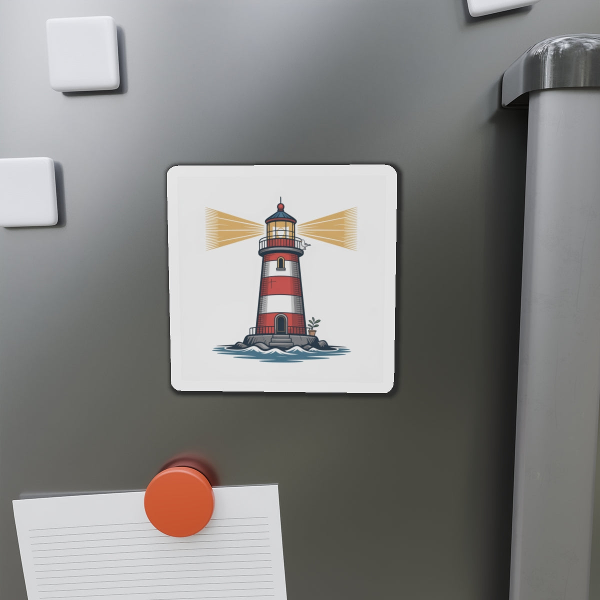 Lighthouse Die-Cut Magnet – Nautical Coastal Refrigerator Magnet