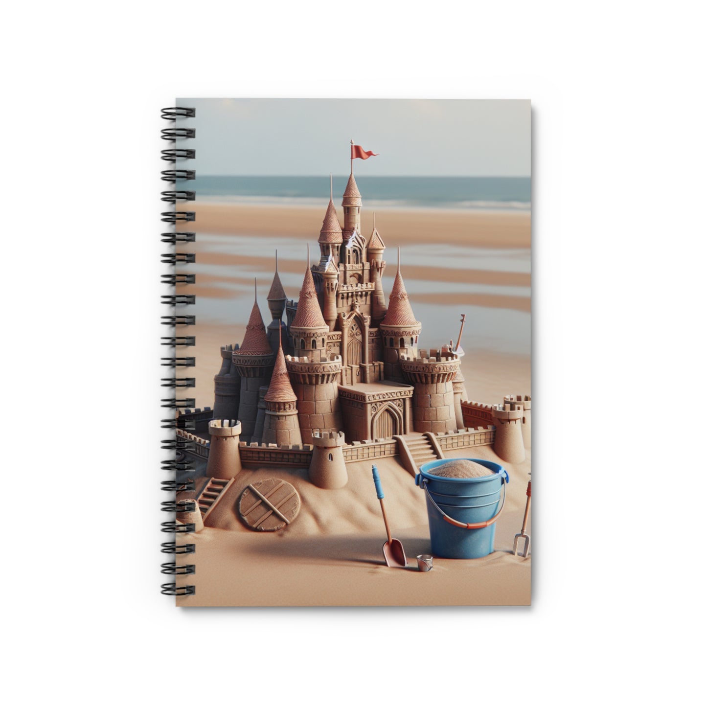 Sand Castle Beach Spiral Notebook