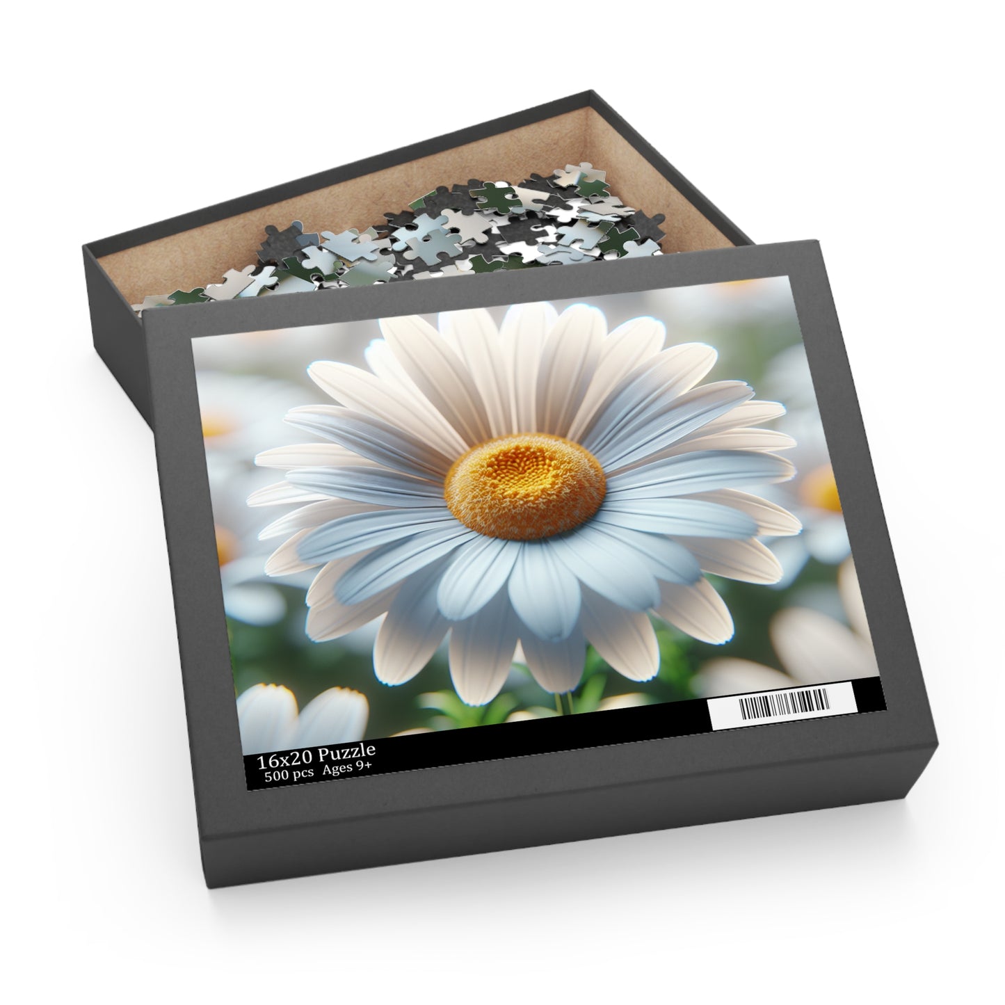 Daisy Close-Up Puzzle — Floral Jigsaw (120/252/500 Piece)