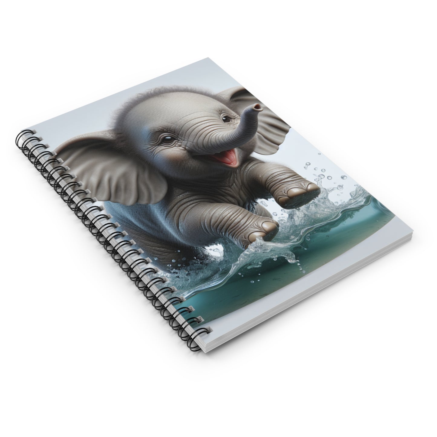 Baby Elephant Spiral Notebook - Ruled Line