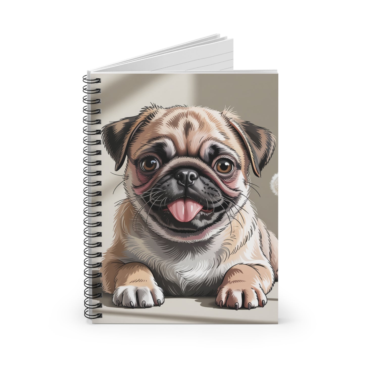 Pug Spiral Notebook