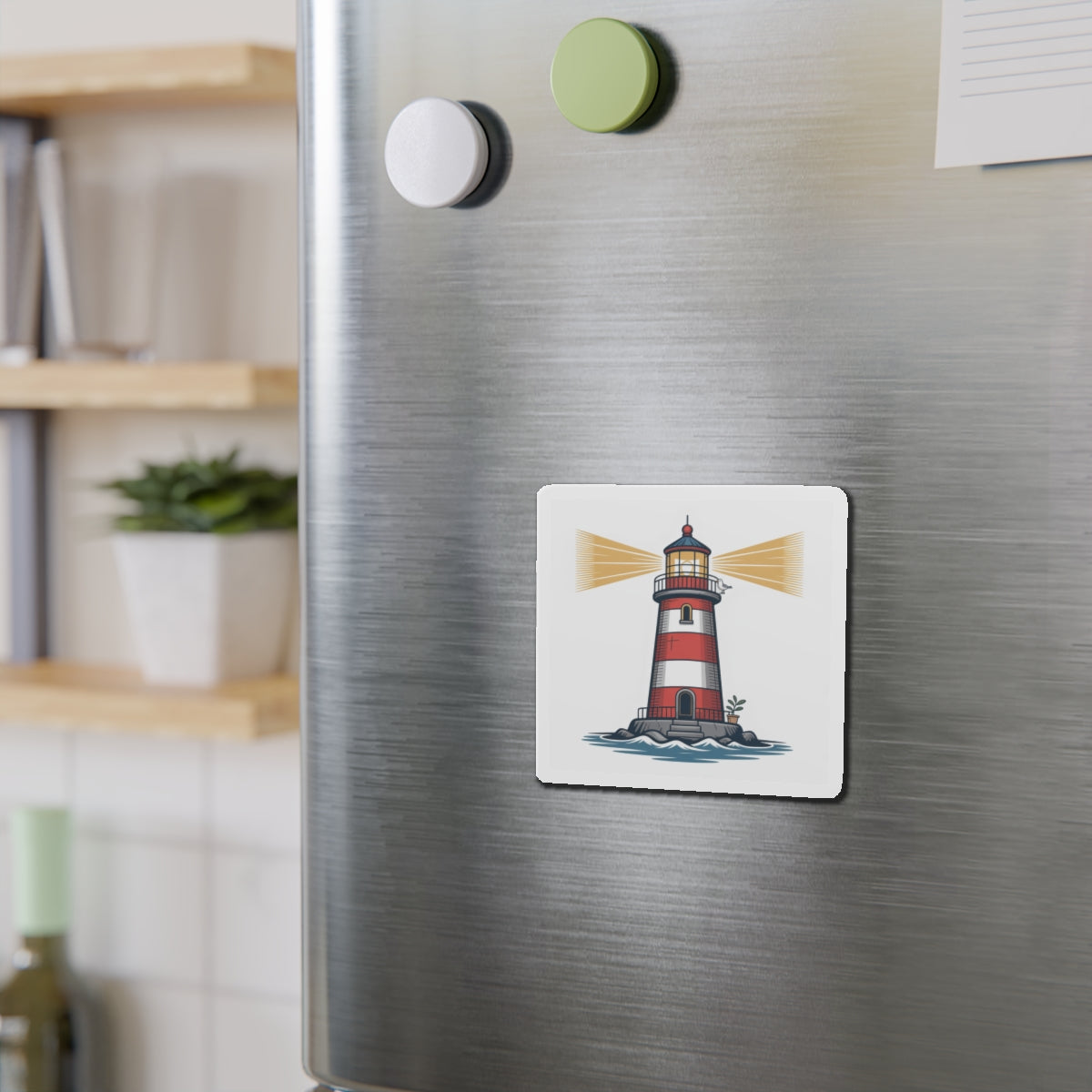 Lighthouse Die-Cut Magnet – Nautical Coastal Refrigerator Magnet