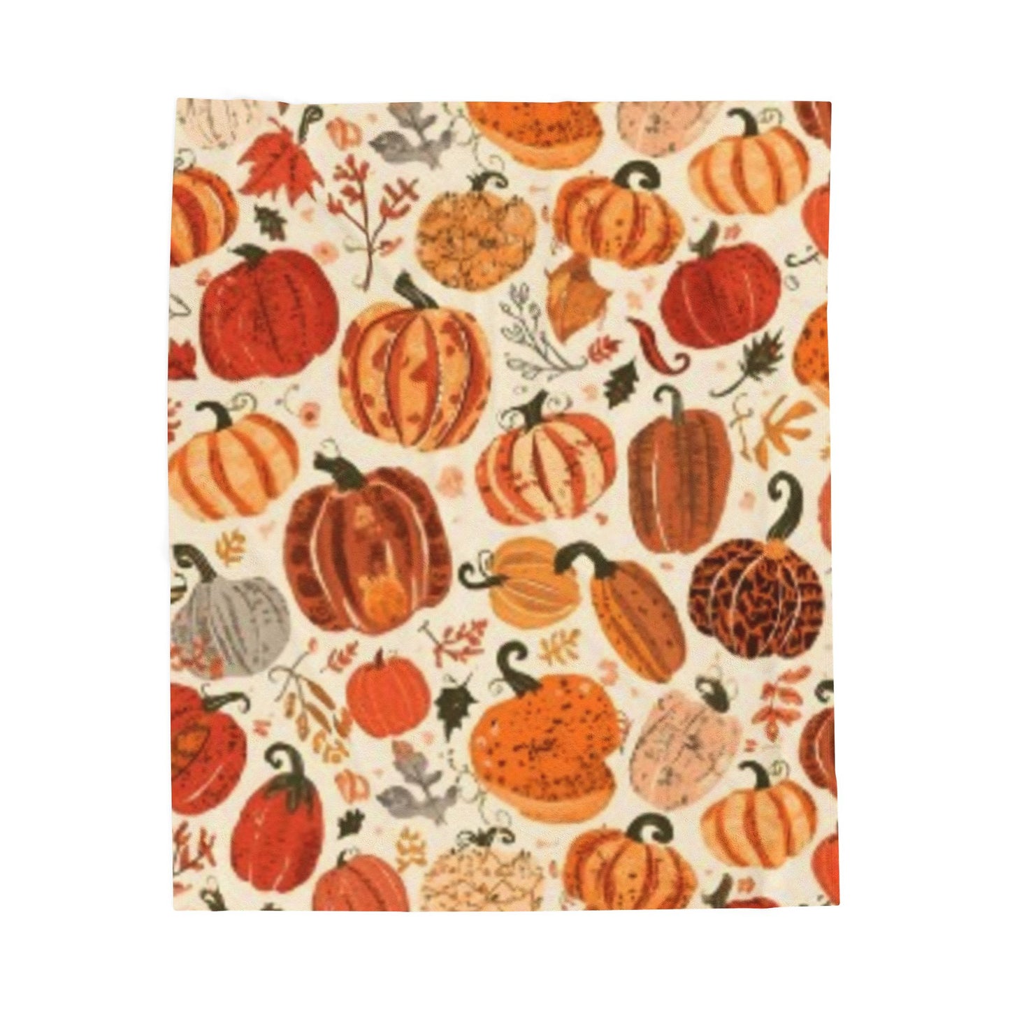 Fall Pumpkin Velveteen Plush Blanket