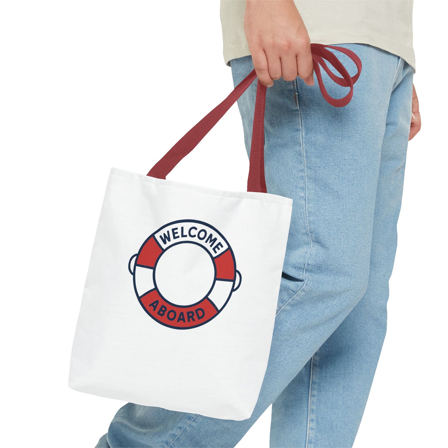 Nautical Welcome Aboard Tote Bag