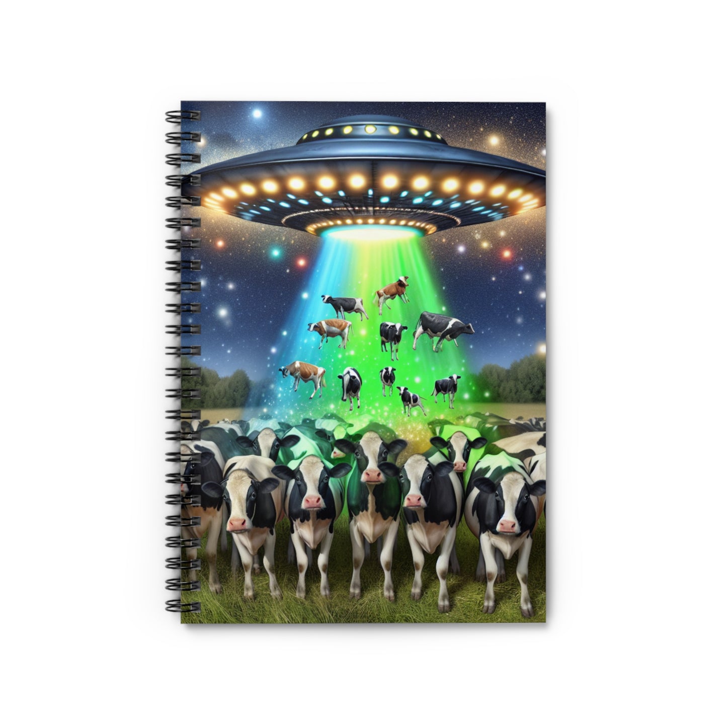 UFO Cow Spiral Notebook
