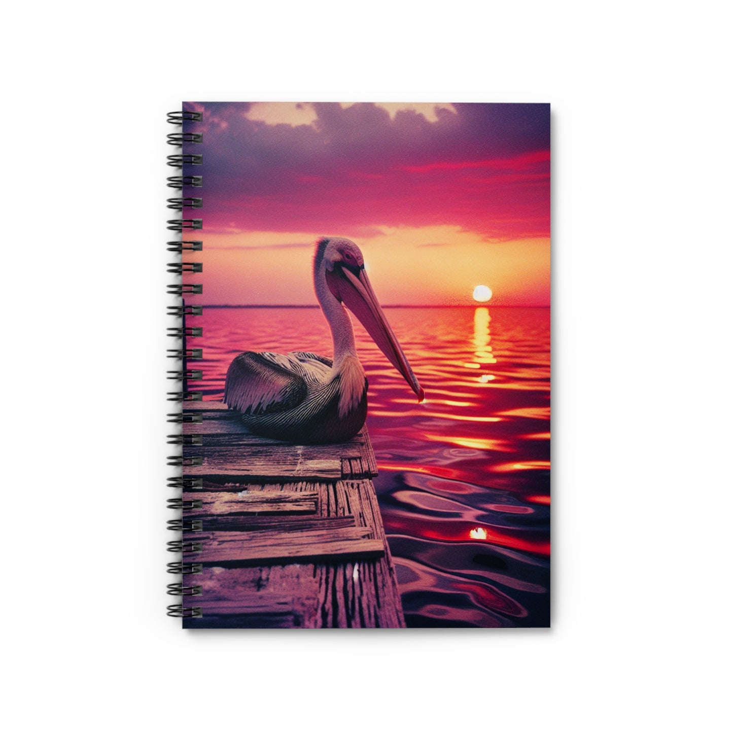 Pelican Sunset Spiral Notebook