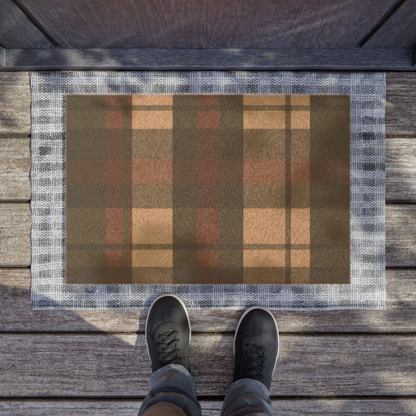 Cozy Plaid Doormat