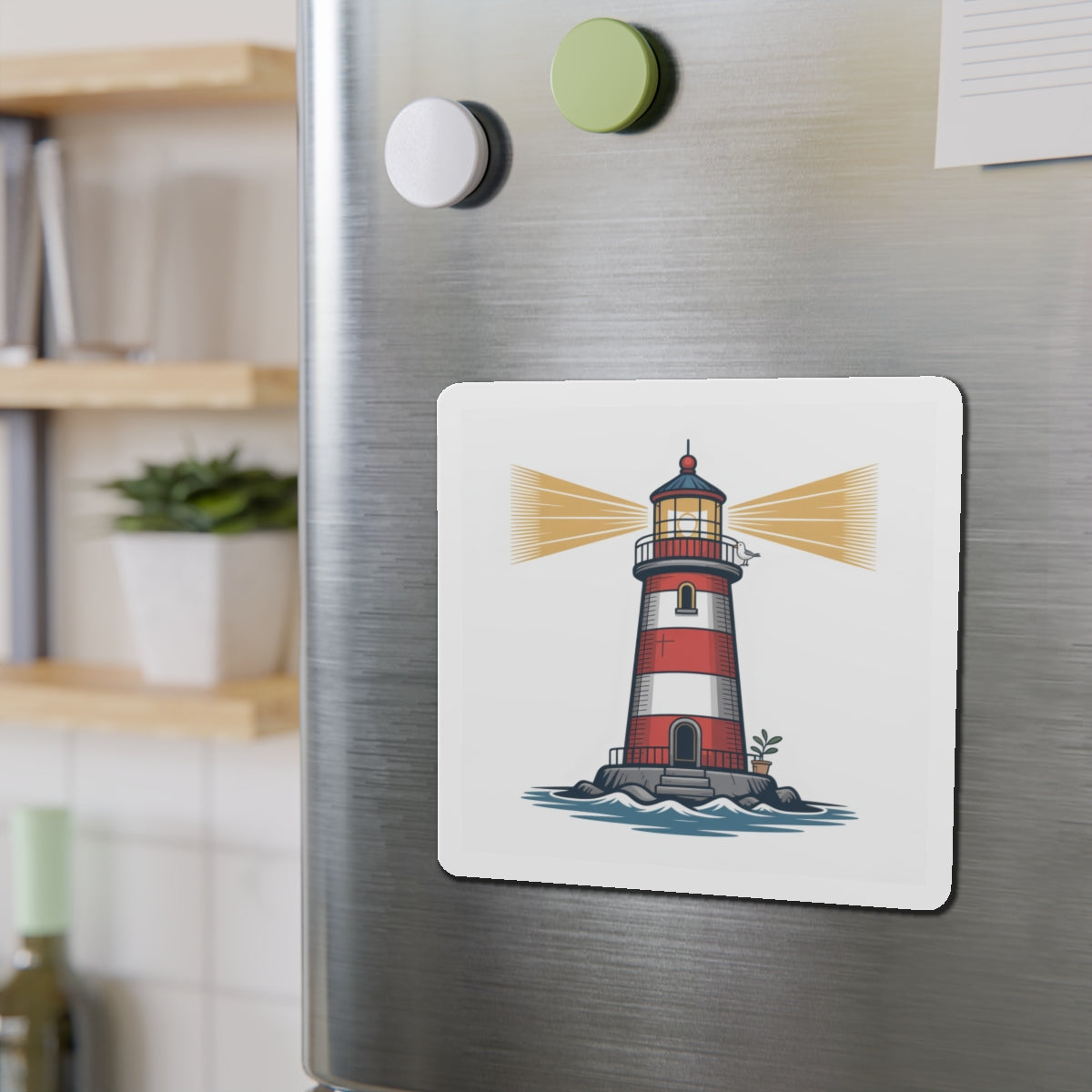 Lighthouse Die-Cut Magnet – Nautical Coastal Refrigerator Magnet