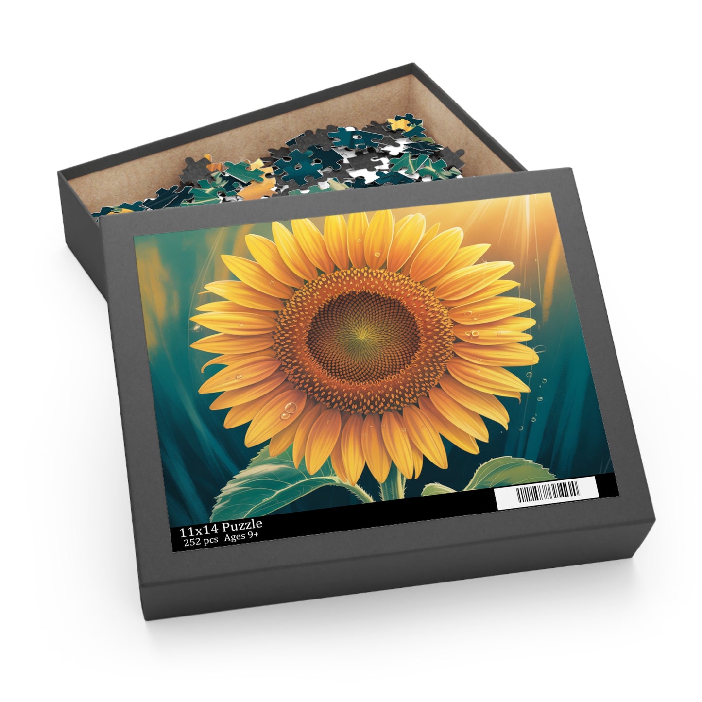 Sunflower Puzzle (120/252/500-Piece) — Bright Floral Jigsaw for Adults & Kids