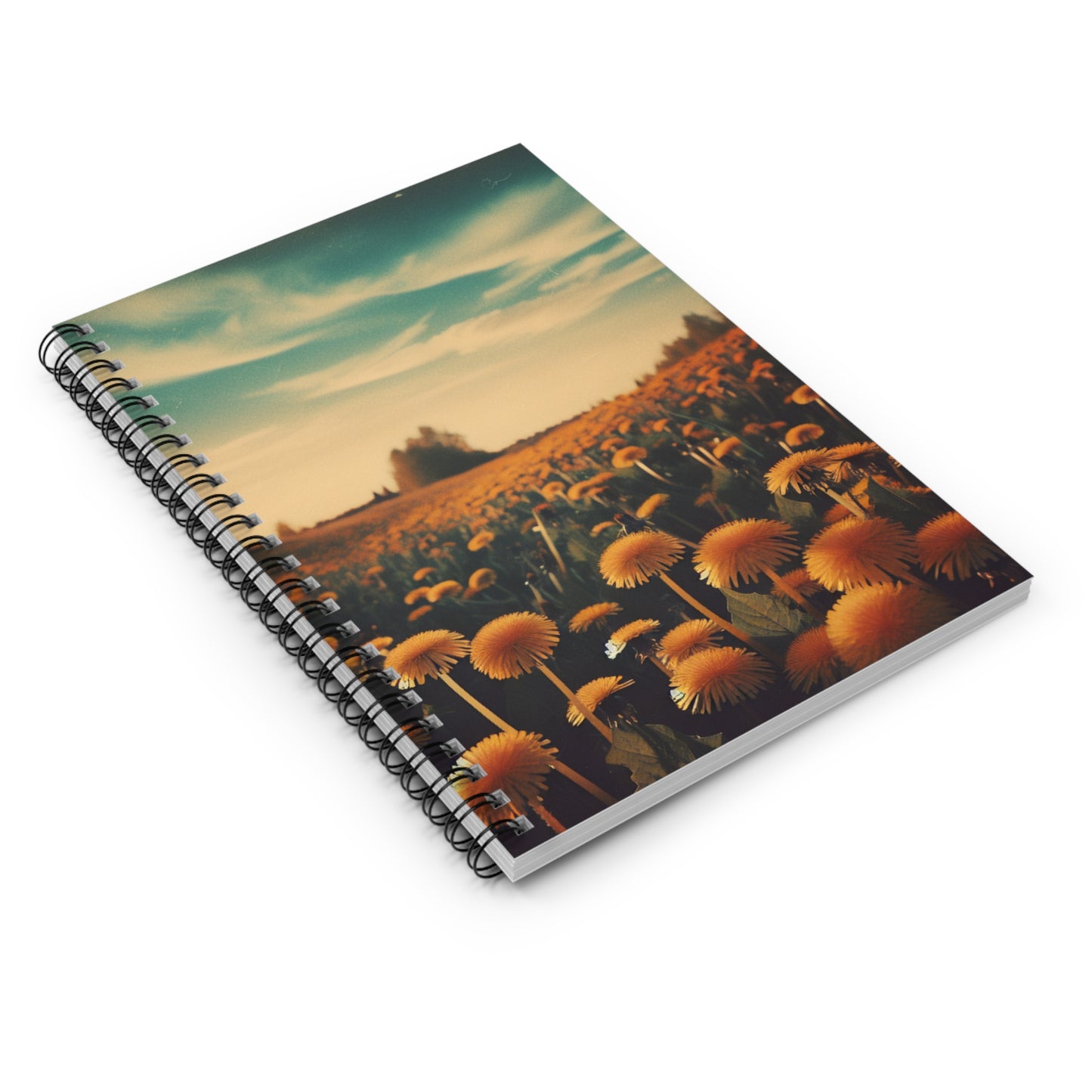 Dandelion Spiral Notebook - Ruled Line