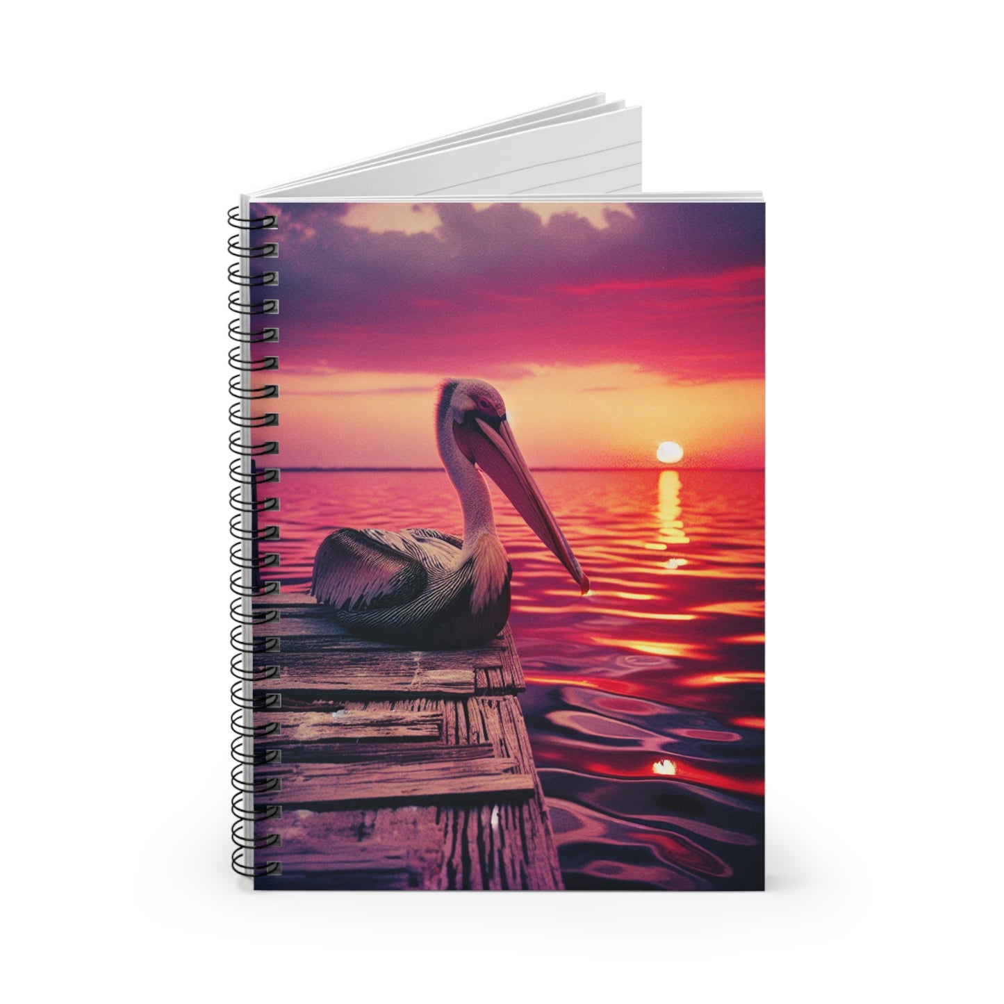 Pelican Sunset Spiral Notebook