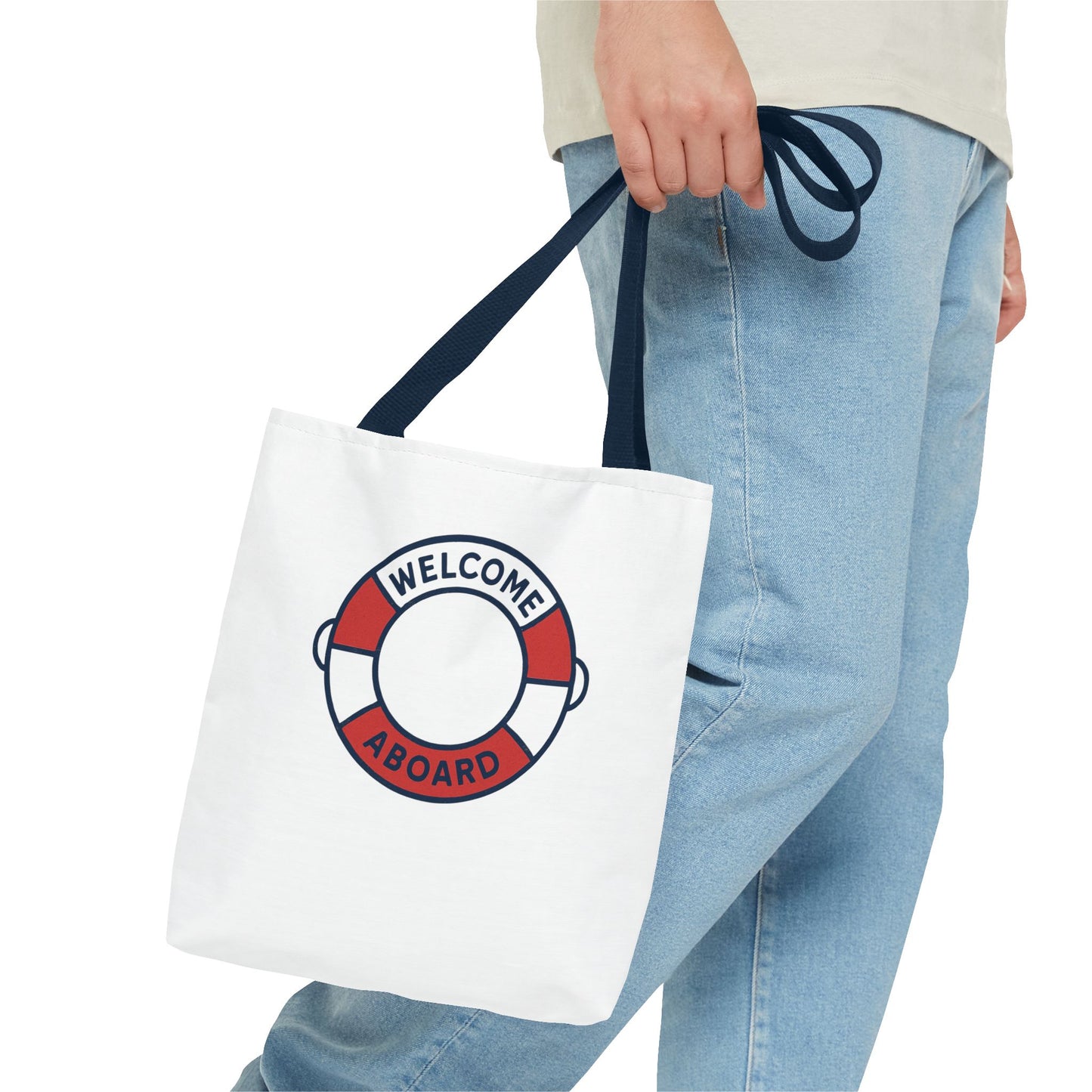 Nautical Welcome Aboard Tote Bag