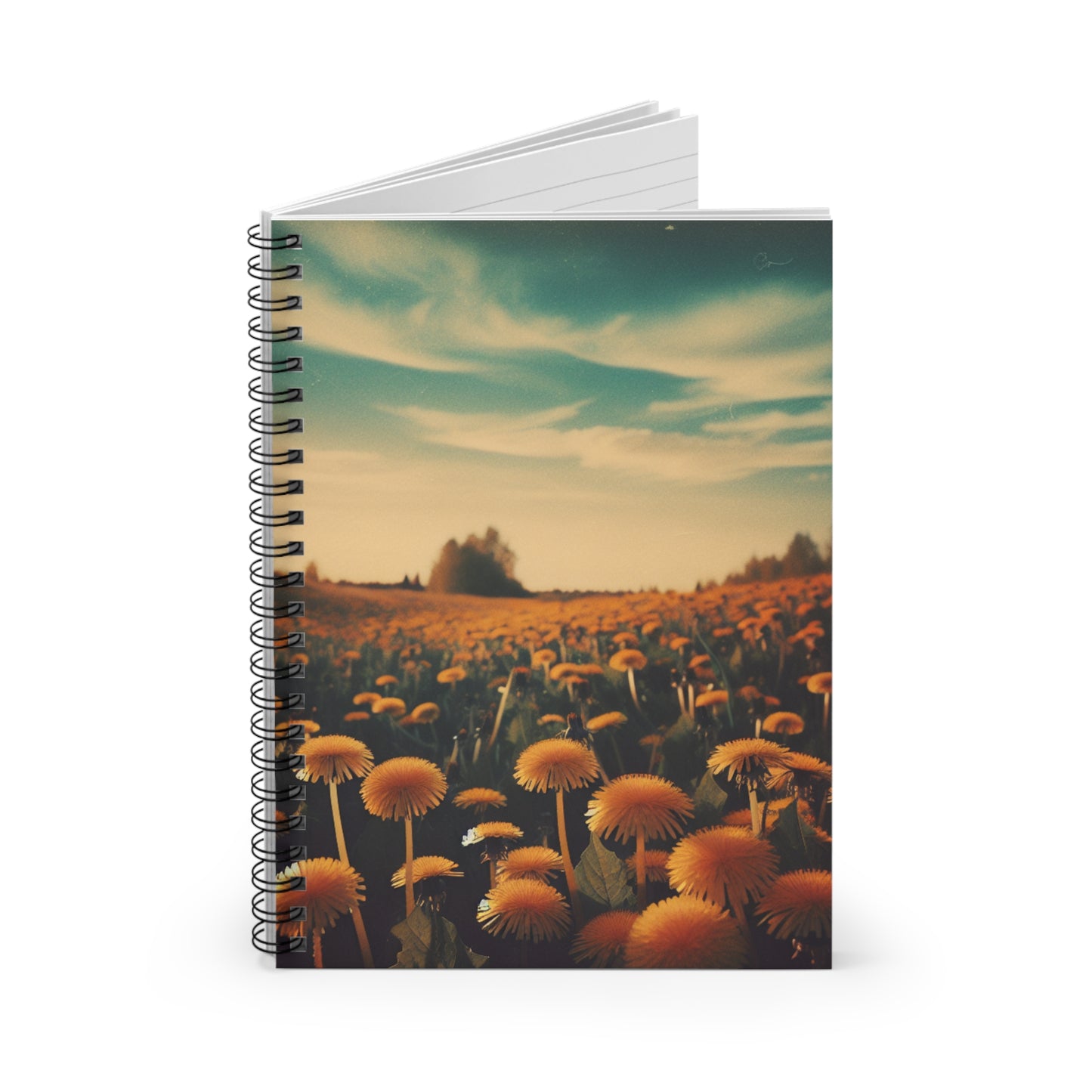 Dandelion Spiral Notebook - Ruled Line
