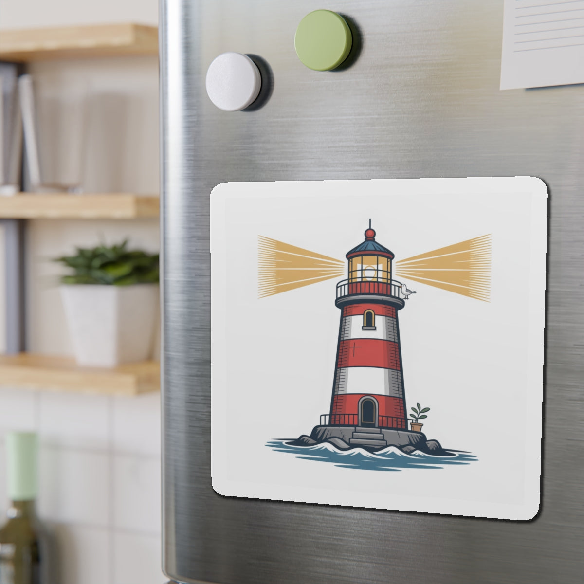 Lighthouse Die-Cut Magnet – Nautical Coastal Refrigerator Magnet