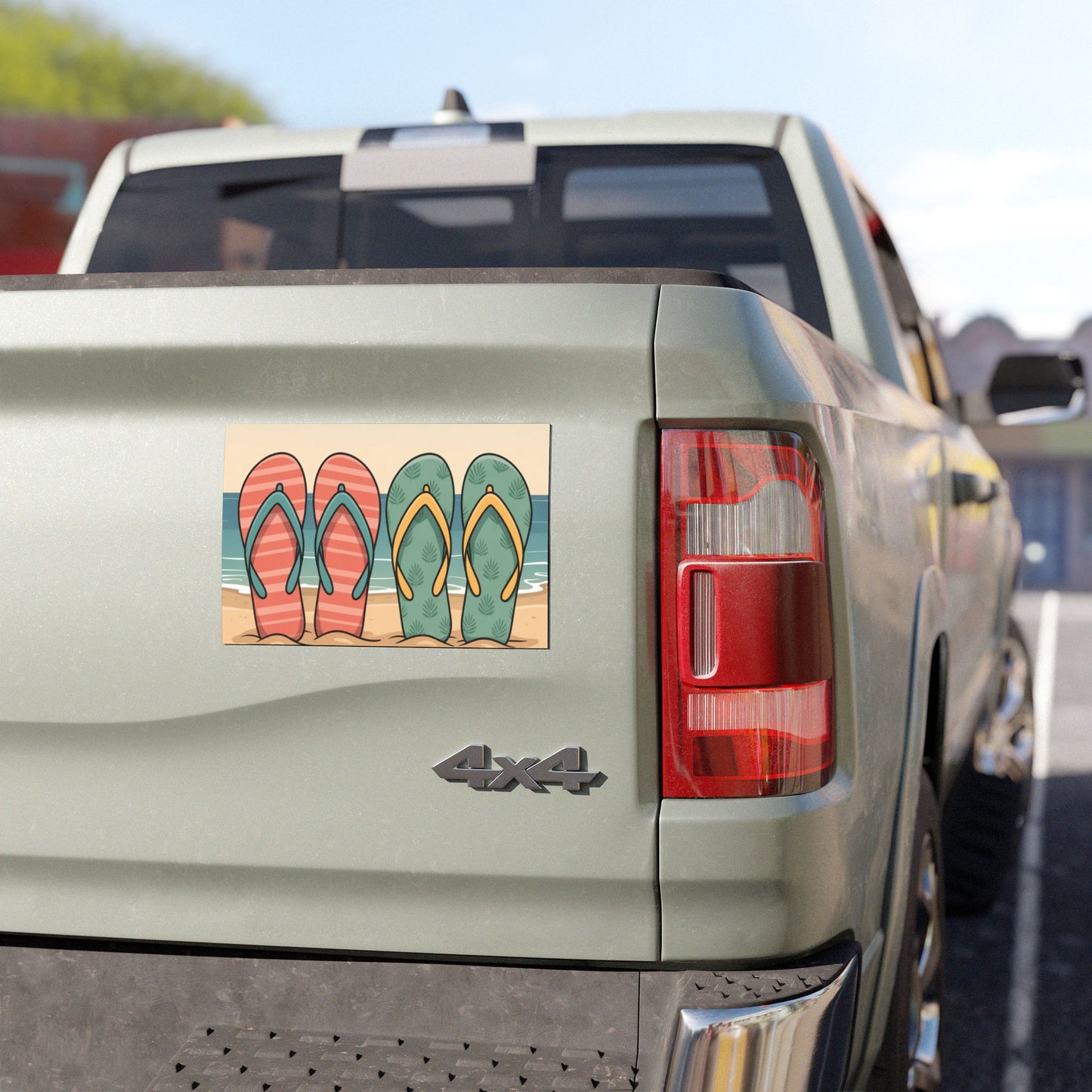 Car Magnet - Beach Flip Flops Design