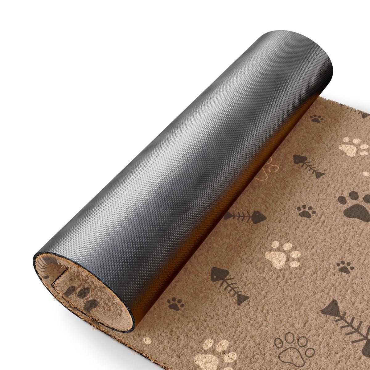 Pet Paw Print & Fishbone Doormat