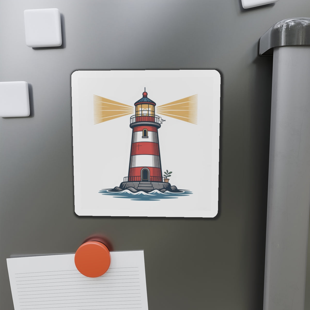 Lighthouse Die-Cut Magnet – Nautical Coastal Refrigerator Magnet