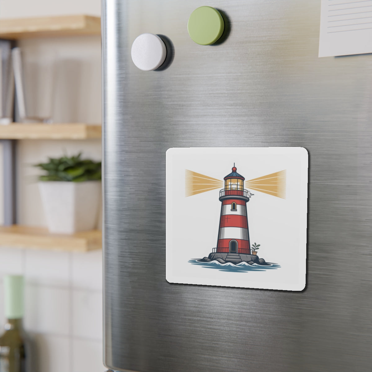 Lighthouse Die-Cut Magnet – Nautical Coastal Refrigerator Magnet