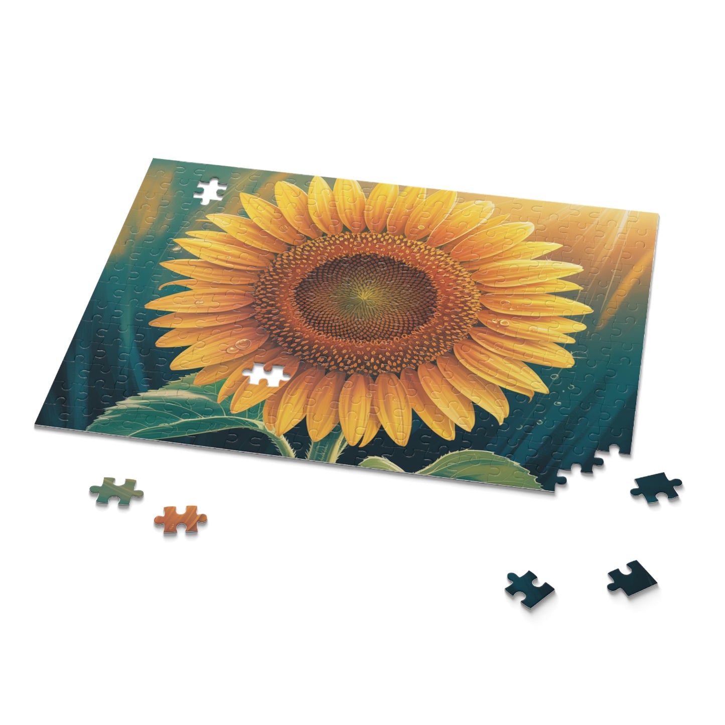 Sunflower Puzzle (120/252/500-Piece) — Bright Floral Jigsaw for Adults & Kids