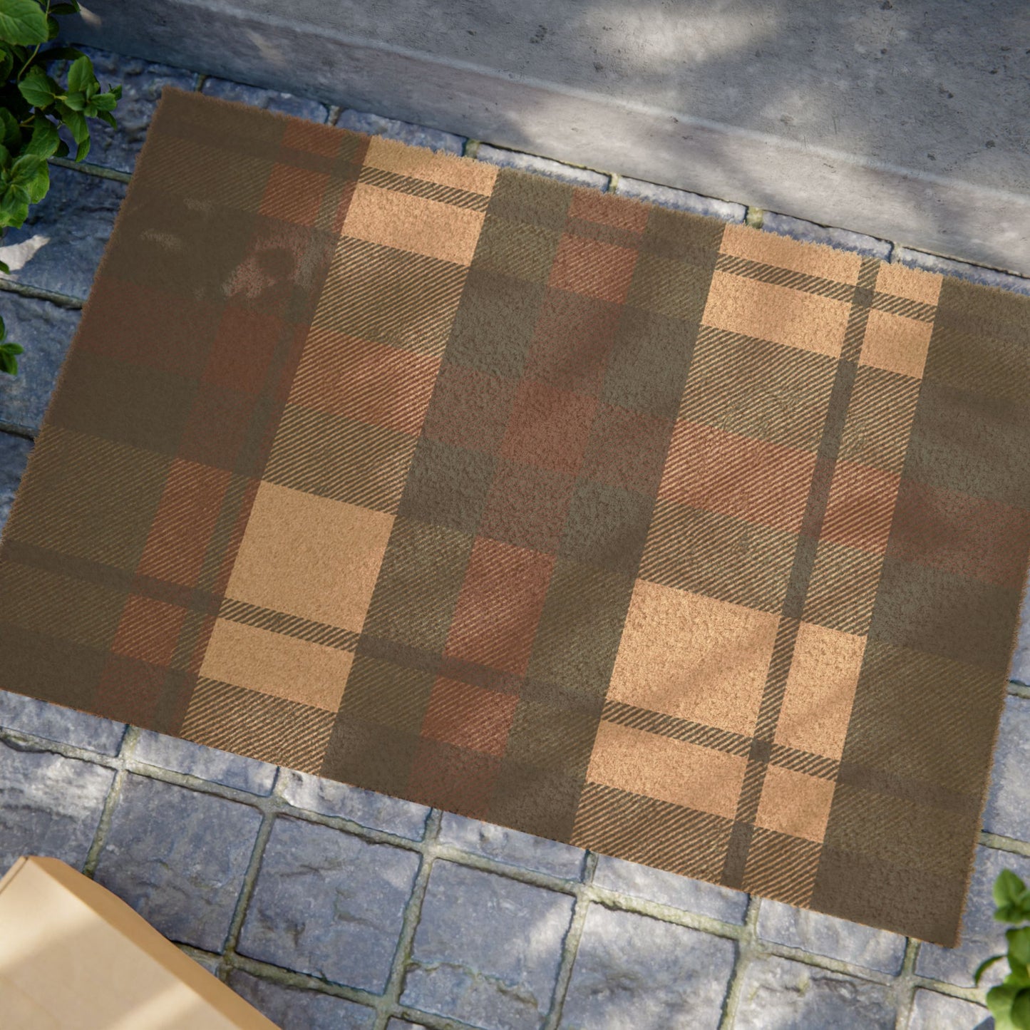 Cozy Plaid Doormat