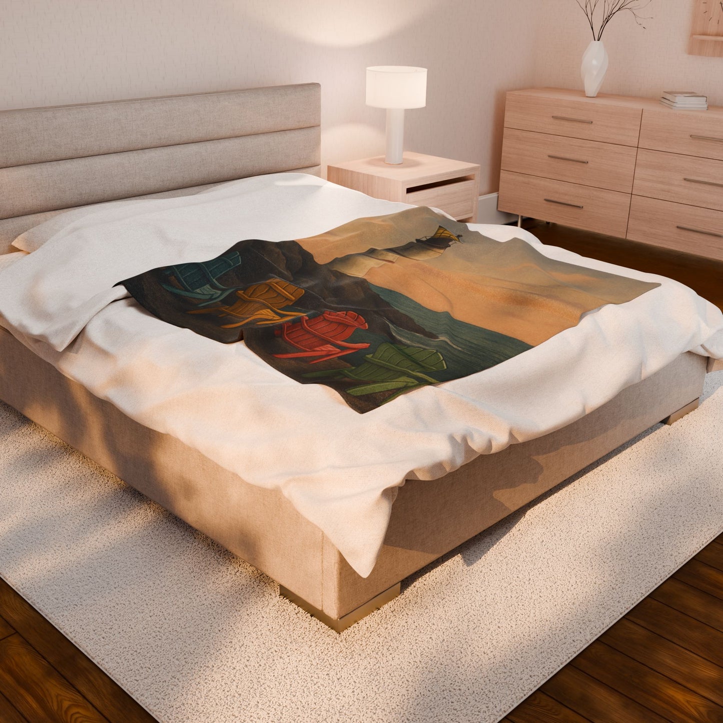 Cozy Lighthouse Plush Blanket