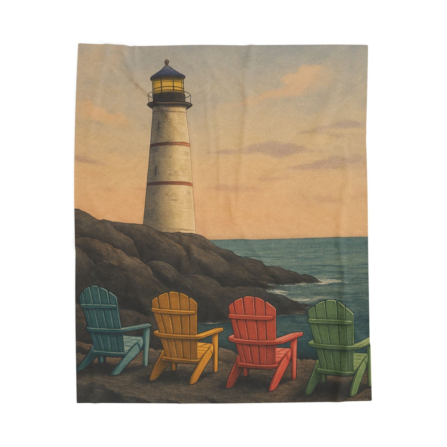 Cozy Lighthouse Plush Blanket