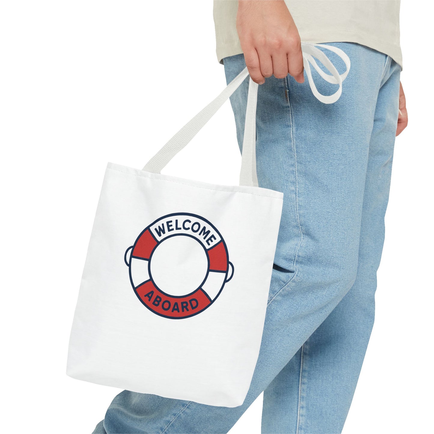 Nautical Welcome Aboard Tote Bag