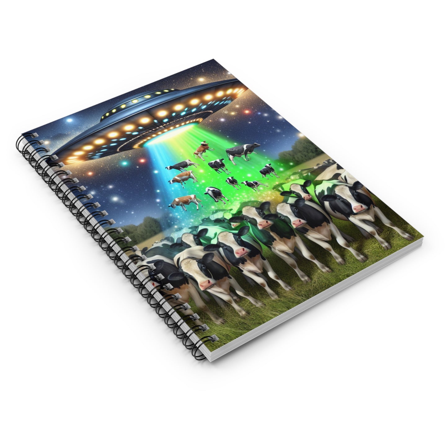 UFO Cow Spiral Notebook