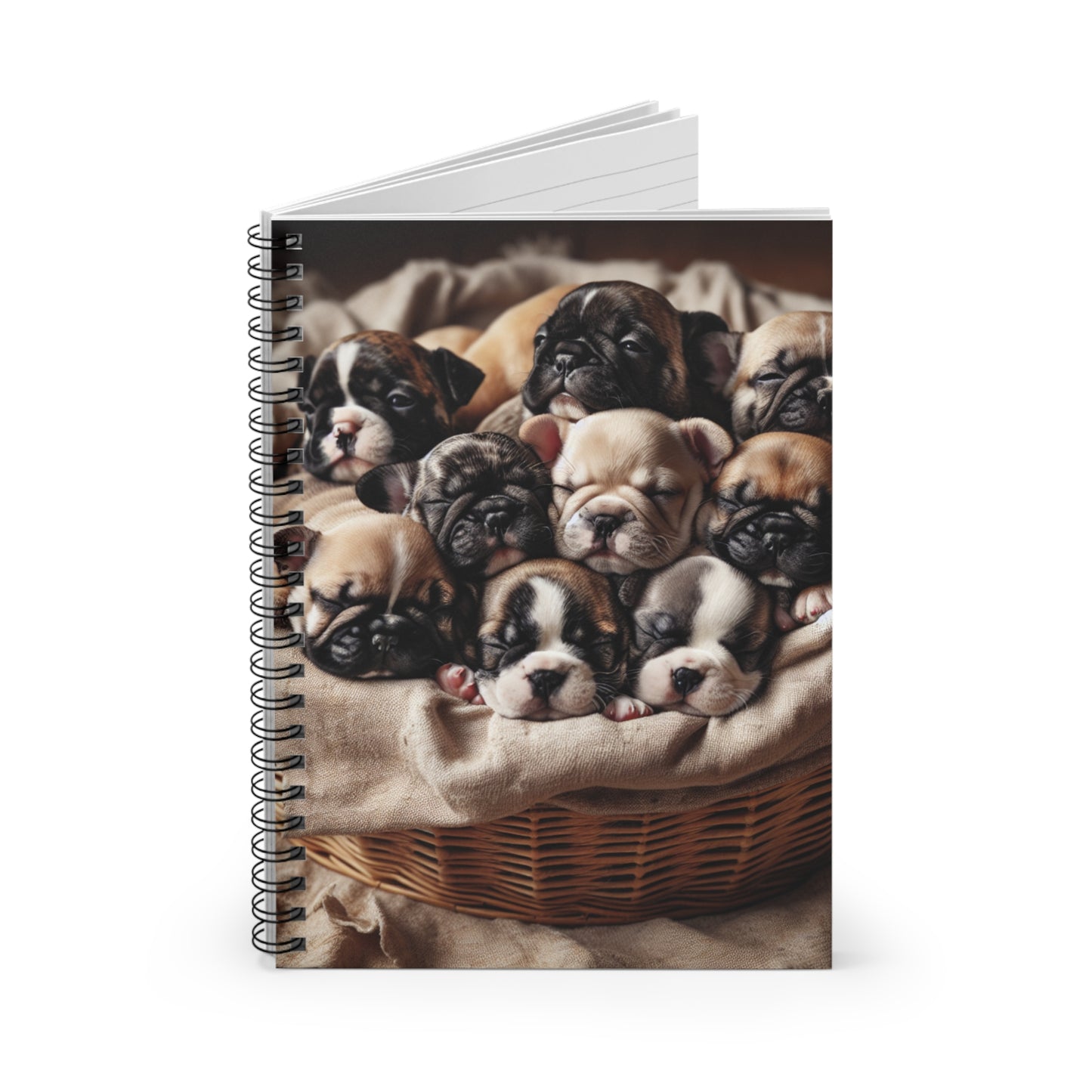 Frenchie Puppies Spiral Notebook