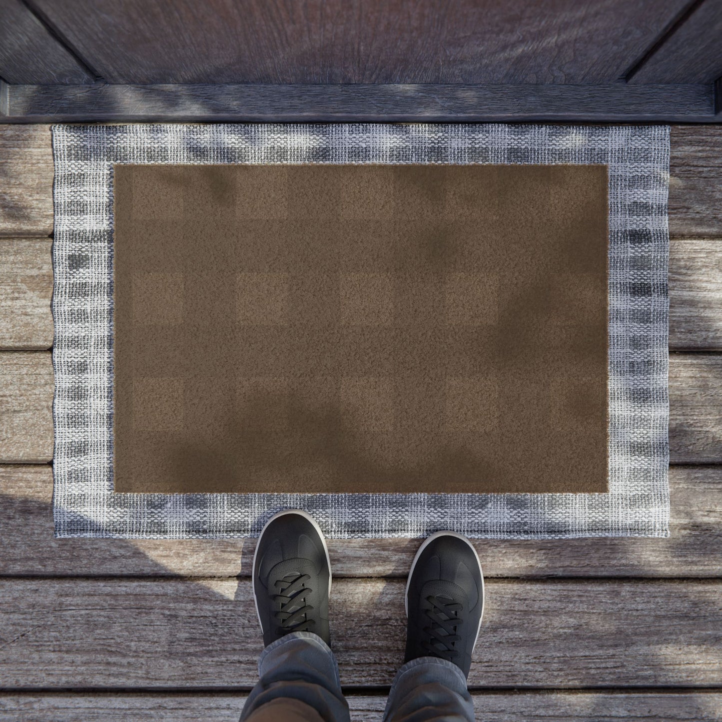 Black and Gray Doormat